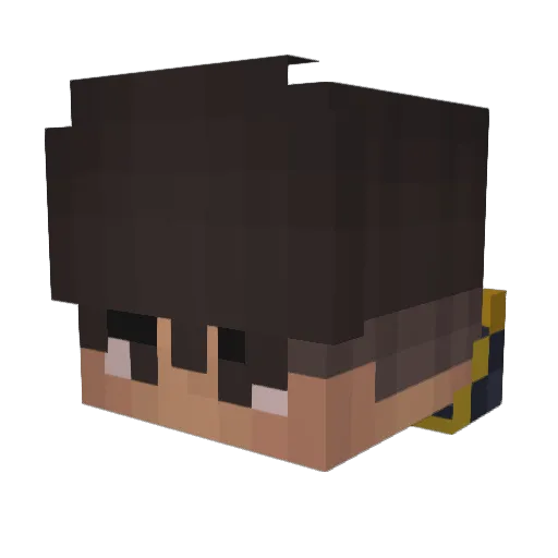 iAdobo Minecraft avatar head, 3D render