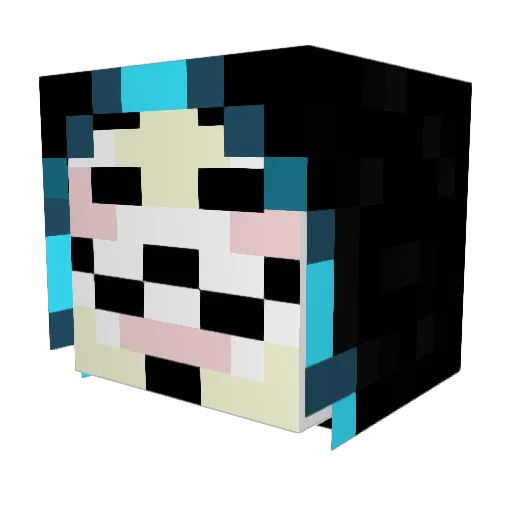 iAiMeR Minecraft avatar head, 3D render