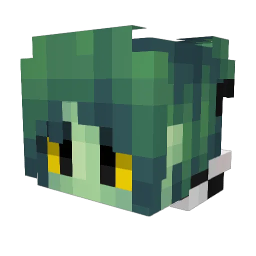 iAimed Minecraft avatar head, 3D render