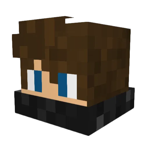 iAlekai Minecraft avatar head, 3D render