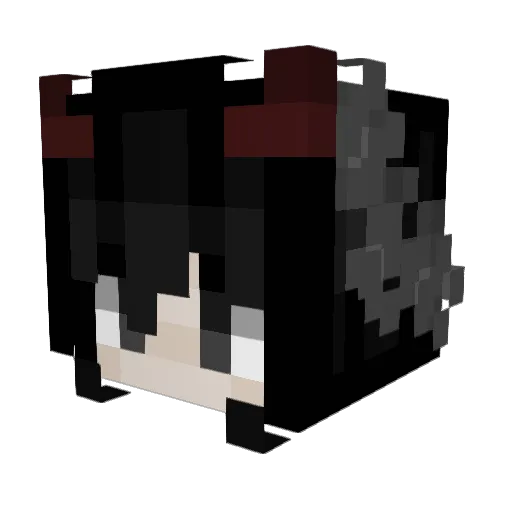 iAmAJiu Minecraft avatar head, 3D render