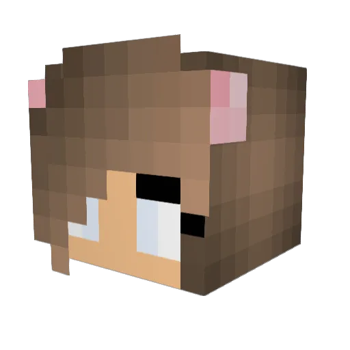 iAmGirlGamer Minecraft avatar head, 3D render