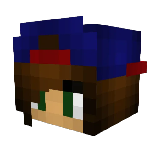 iAmInspiredx3 Minecraft avatar head, 3D render