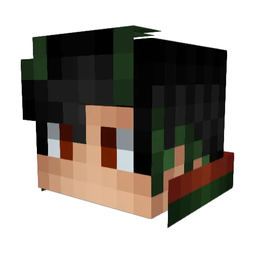 iAmKuro Minecraft avatar head, 3D render