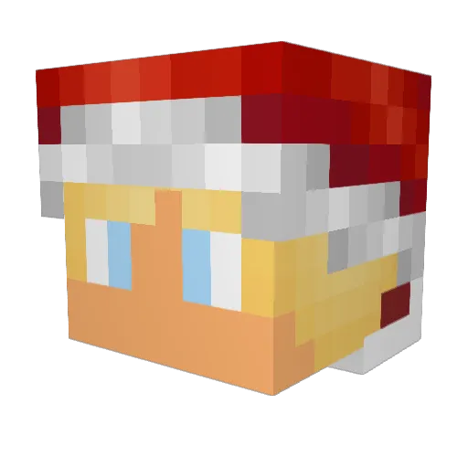 iAmNotAWannabe Minecraft avatar head, 3D render