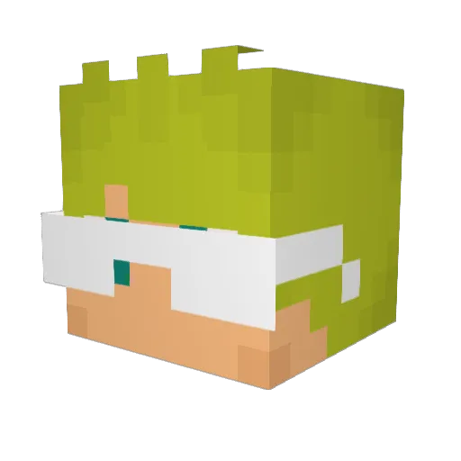 iAmObito Minecraft avatar head, 3D render