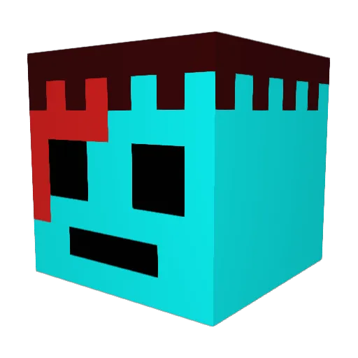 iAmPitki Minecraft avatar head, 3D render