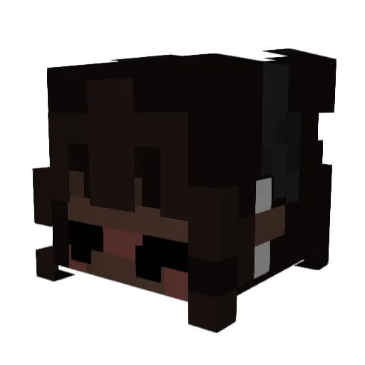 iAmmie Minecraft avatar head, 3D render