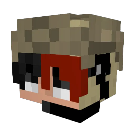 iAnficks_ Minecraft avatar head, 3D render