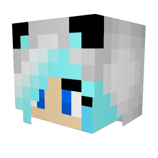iAppleGirl Minecraft avatar head, 3D render