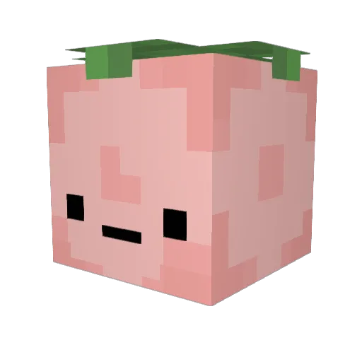 iApril Minecraft avatar head, 3D render