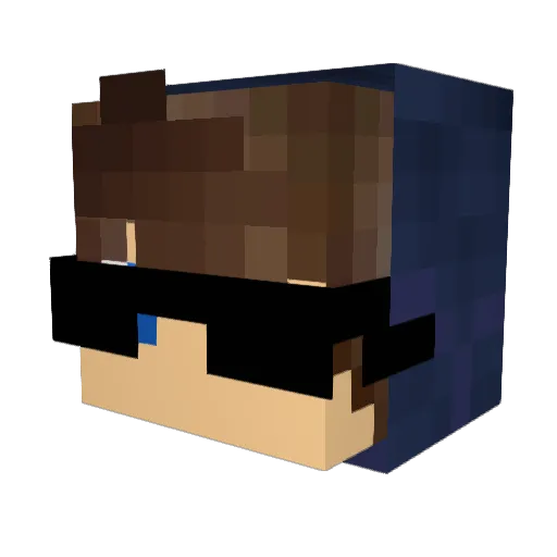 iArvelos Minecraft avatar head, 3D render