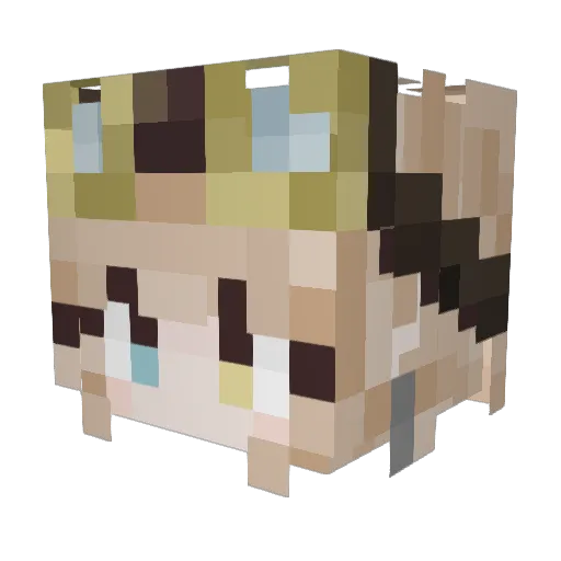 iAshz Minecraft avatar head, 3D render