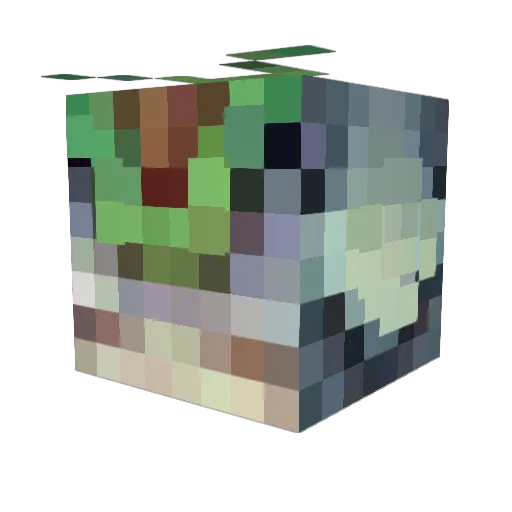 iAttack Minecraft avatar head, 3D render
