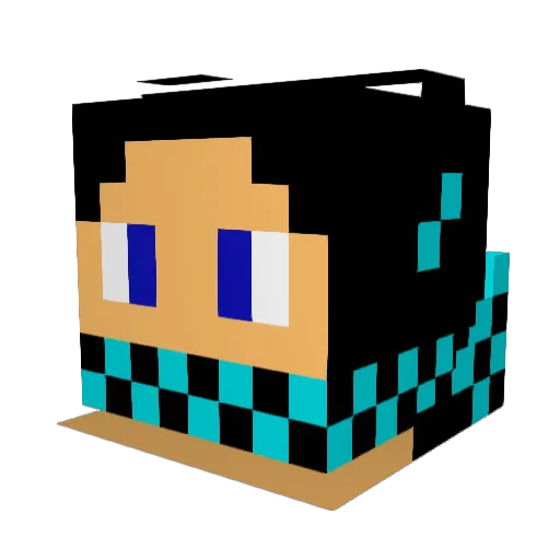 iBaR23 Minecraft avatar head, 3D render