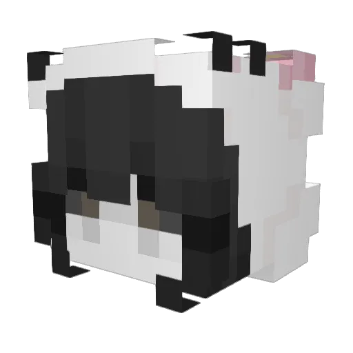iBaela Minecraft avatar head, 3D render
