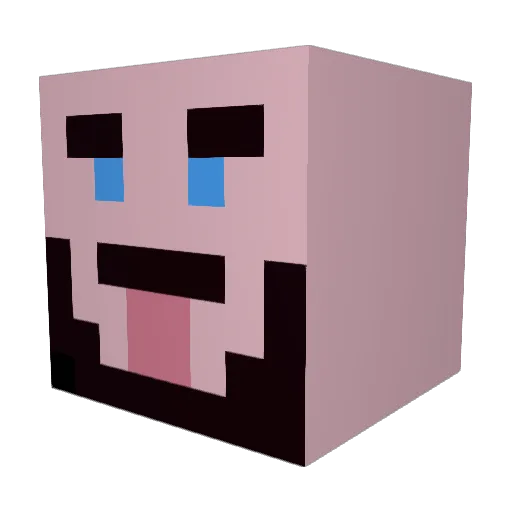 iBaemS Minecraft avatar head, 3D render