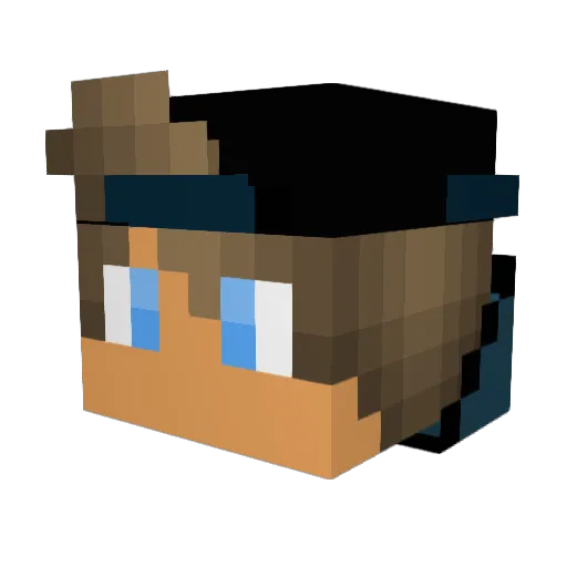 iBalkiz Minecraft avatar head, 3D render