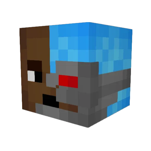 iBall_v Minecraft avatar head, 3D render
