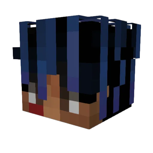 iBanQue Minecraft avatar head, 3D render