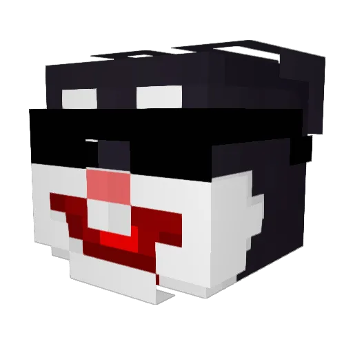 iBaz Minecraft avatar head, 3D render