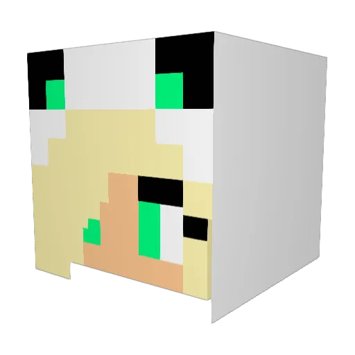 iBeagle Minecraft avatar head, 3D render