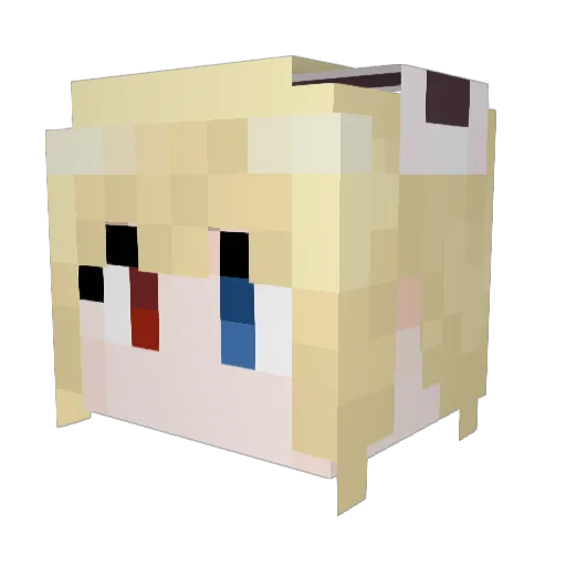 iBenjaaMC Minecraft avatar head, 3D render