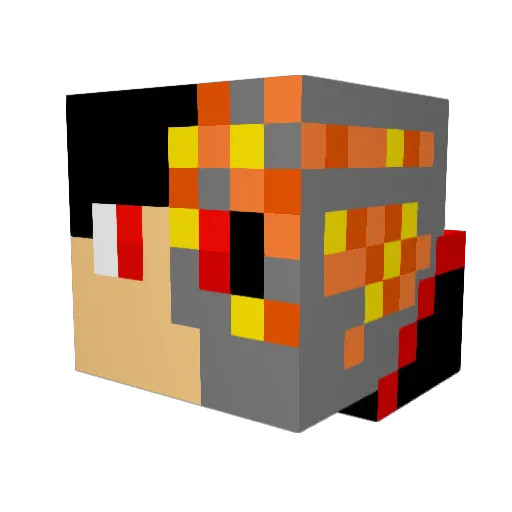 iBigMo Minecraft avatar head, 3D render