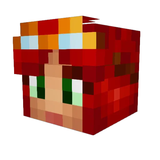 iBlasphemy Minecraft avatar head, 3D render
