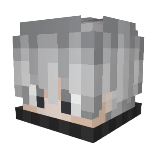 iBlqck Minecraft avatar head, 3D render