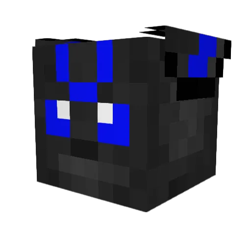 iBluePvP Minecraft avatar head, 3D render