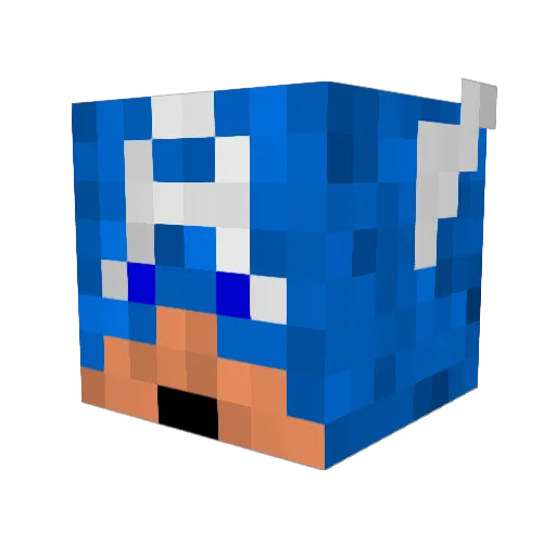 iBombastic Minecraft avatar head, 3D render
