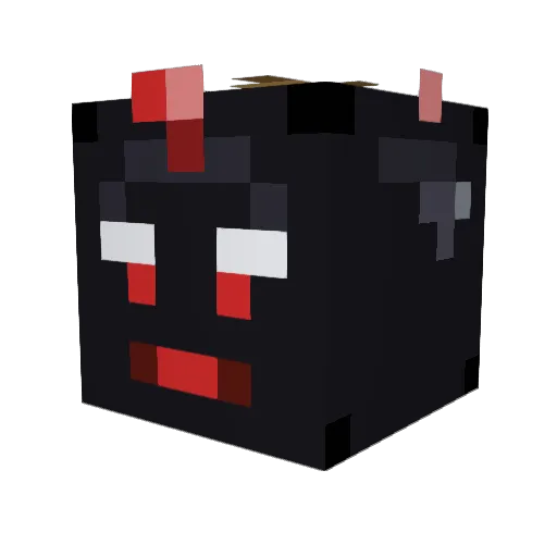 iBombici Minecraft avatar head, 3D render