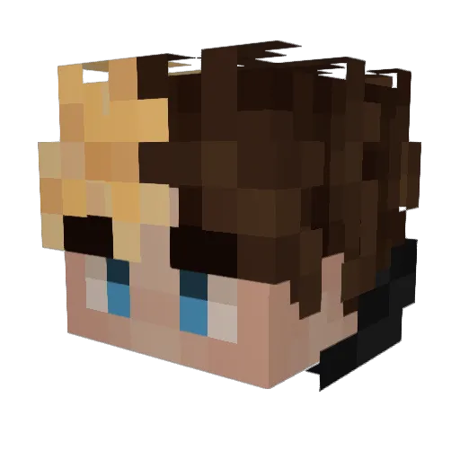 iBonkedAxelot Minecraft avatar head, 3D render