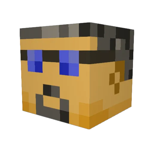 iBriDog Minecraft avatar head, 3D render