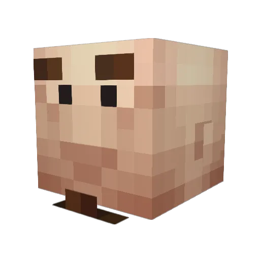 iBrot2 Minecraft avatar head, 3D render