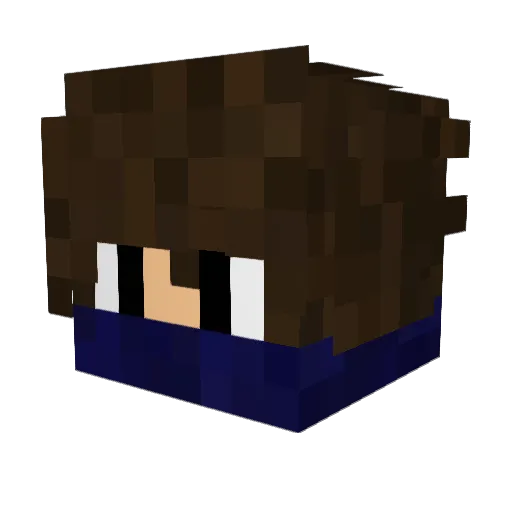 iBuildeX Minecraft avatar head, 3D render