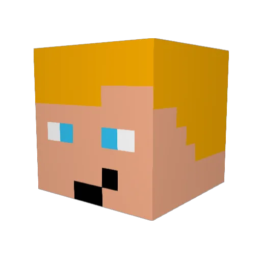 iBussissi Minecraft avatar head, 3D render