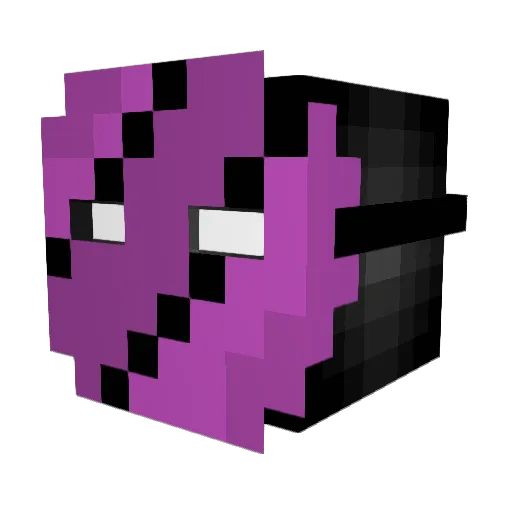 iByTwiiX Minecraft avatar head, 3D render
