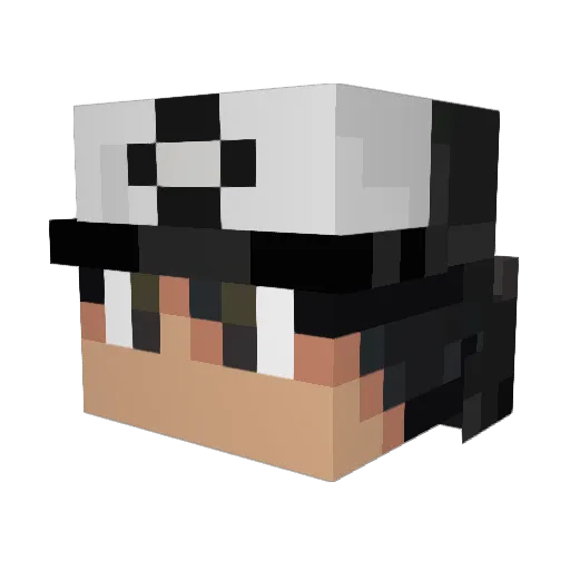 iCHEAT10 Minecraft avatar head, 3D render