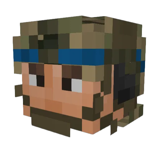 iCMGx Minecraft avatar head, 3D render