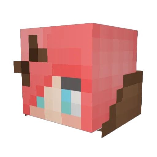 iCai Minecraft avatar head, 3D render