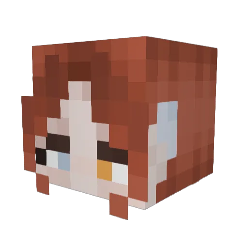 iCarly1122 Minecraft avatar head, 3D render