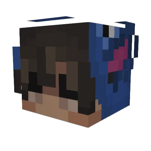iCasito Minecraft avatar head, 3D render