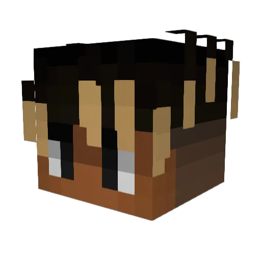 iCaster_ Minecraft avatar head, 3D render