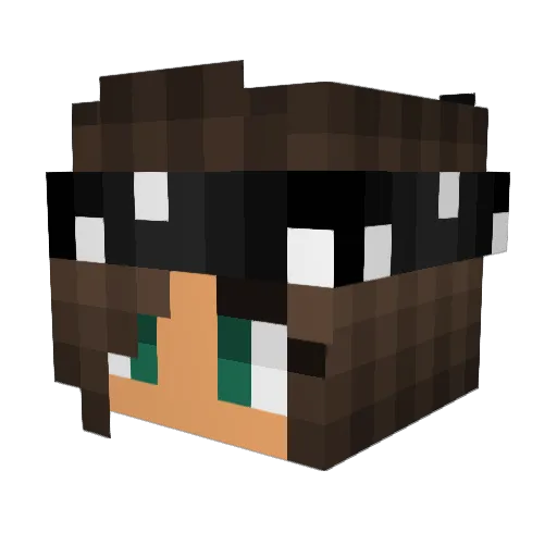 iCatty Minecraft avatar head, 3D render