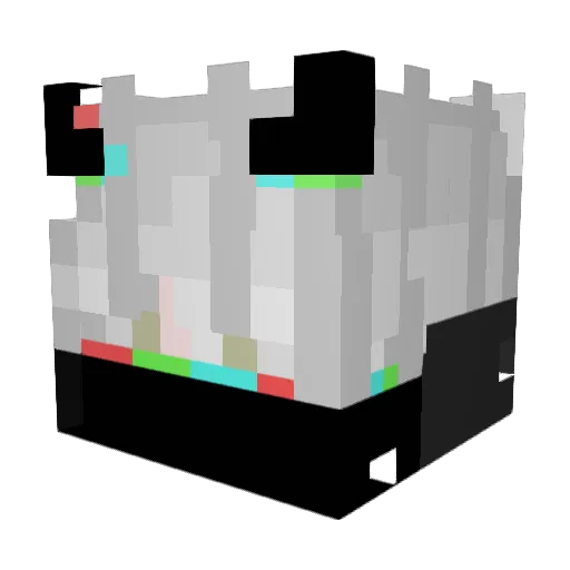 iCfatppl Minecraft avatar head, 3D render