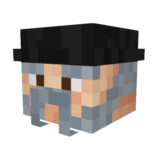 iChachi Minecraft avatar head, 3D render