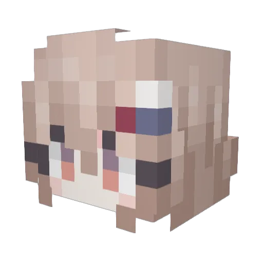 iCheeryl Minecraft avatar head, 3D render