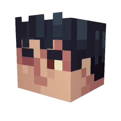 iChewBabies Minecraft avatar head, 3D render